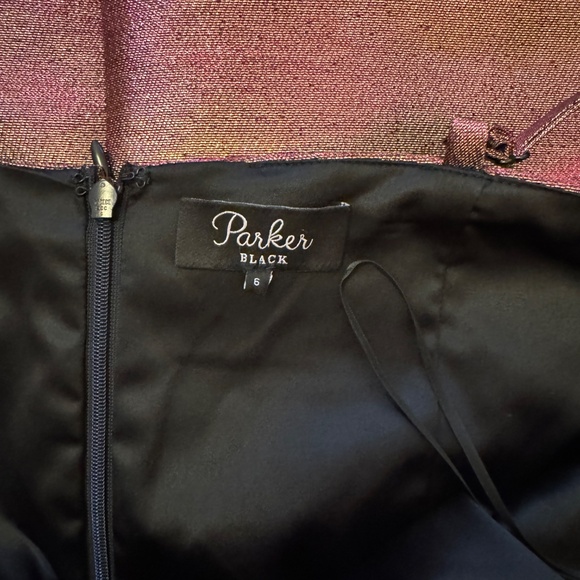 Unworn Pink Gold Metallic Cocktail Shimmer Dress | size 6 - Picture 2 of 6